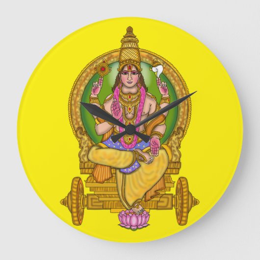Herr Sonne (Surya) Astrologie-Uhr Große Wanduhr (Vorderseite)