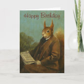Herr Squirrel Birthday Card Dankeskarte (Vorderseite)