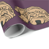 Herr Squishy der Shar-pei Welpe Geschenkpapier (Rolleneckpunkt)