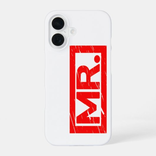 Herr Stamp iPhone 16 Hülle (Rückseite)