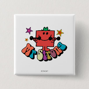 Herr Stark Bunte Buchstaben & Sterne Button