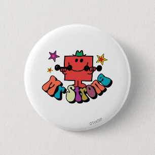 Herr Stark Bunte Buchstaben & Sterne Button