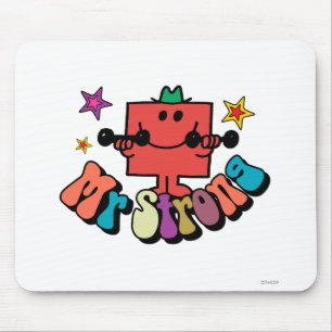 Herr Stark Bunte Buchstaben & Sterne Mousepad