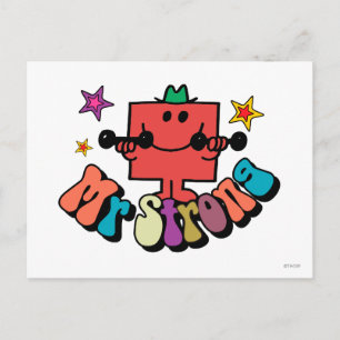 Herr Stark Bunte Buchstaben & Sterne Postkarte