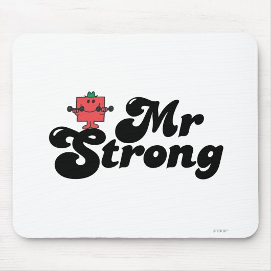 Herr Stark | Gewichte & Bubble-Lettering Mousepad (Vorne)