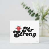 Herr Stark | Gewichte & Bubble-Lettering Postkarte (Stehend Vorderseite)