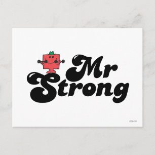 Herr Stark Gewichte & Bubble-Lettering Postkarte