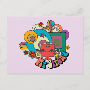 Herr Stark Psychodelische Schwirre, Sterne & Blu Postkarte