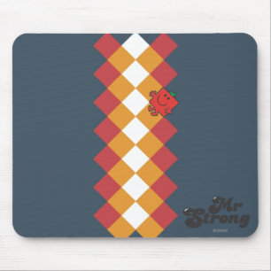 Herr Stark Rotes, gelbes und weißes Muster Mousepad