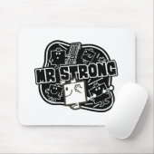Herr Stark | Schwarz & Weiß Mousepad (Mit Mouse)