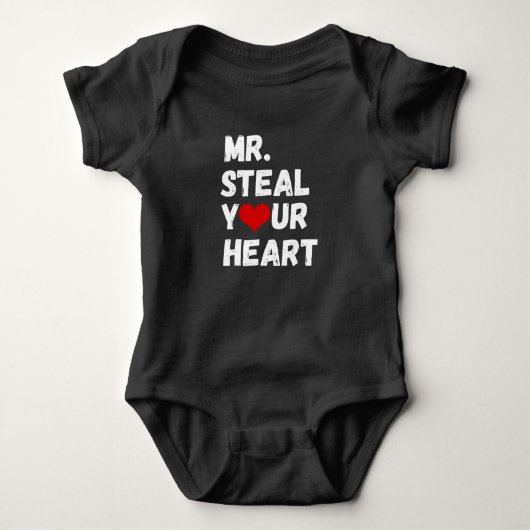 Herr Steal Your Heart Valentine's Day Baby Strampler (Vorderseite)