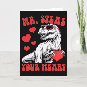 Herr, stehlen Sie Ihr Herz Herz T-Rex Dinosaurier  Karte