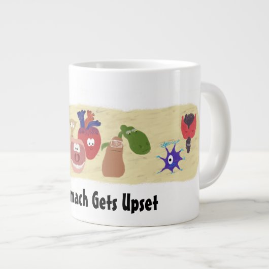 Herr Stomach Gets Upset Jumbo Tasse (Vorderseite Rechts)
