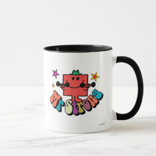 Herr Strong   Farbige Buchstaben & Sterne Tasse
