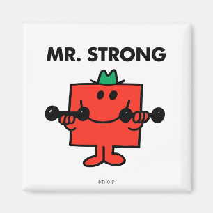 Herr Strong   Heben von Gewichten Magnet