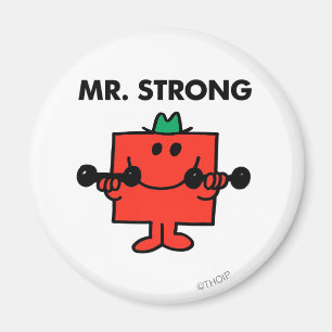 Herr Strong   Heben von Gewichten Magnet