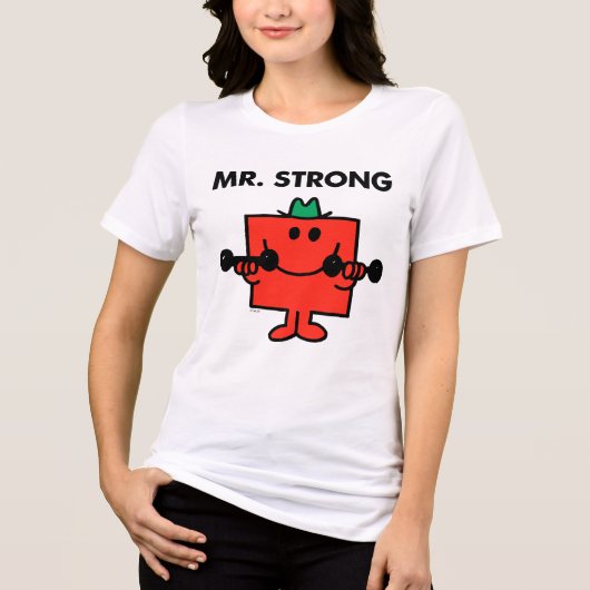 Herr Strong | Heben von Gewichten Tri-Blend Shirt (Vorderseite)