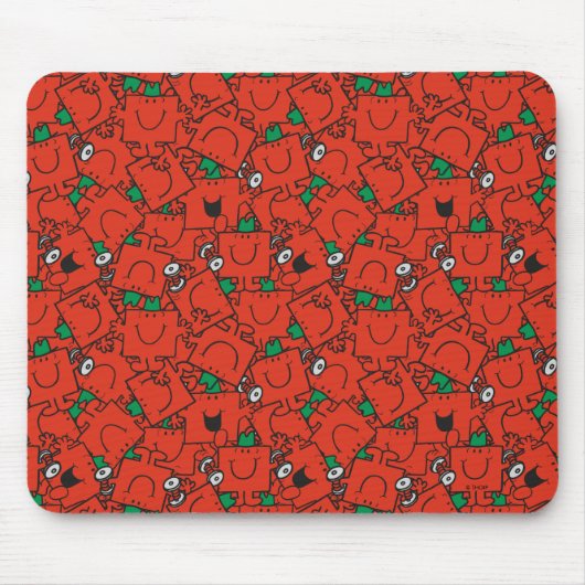 Herr Strong | Heften von roten und grünen Mustern Mousepad (Vorne)