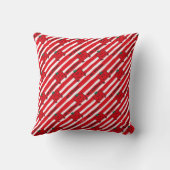 Herr Strong | Muster für rote Streifen Kissen (Rückseite)