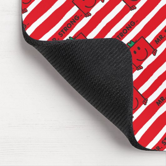 Herr Strong | Muster für rote Streifen Mousepad (Ecke)