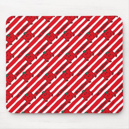 Herr Strong | Muster für rote Streifen Mousepad (Vorne)