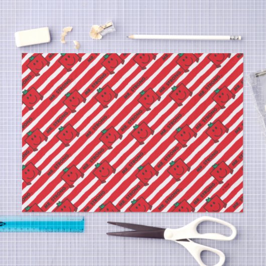 Herr Strong | Muster für rote Streifen Seidenpapier (Handwerk)