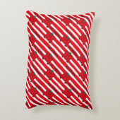 Herr Strong | Muster für rote Streifen Zierkissen (Rückseite(Vertikal))