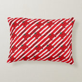 Herr Strong | Muster für rote Streifen Zierkissen (Rückseite)