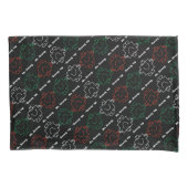 Herr Strong | Rot, Weiß und Grün Muster Kissenbezug (Vorderseite-Links)