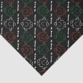 Herr Strong | Rot, Weiß und Grün Muster Seidenpapier (Ausschnitt)