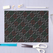 Herr Strong | Rot, Weiß und Grün Muster Seidenpapier (Handwerk)