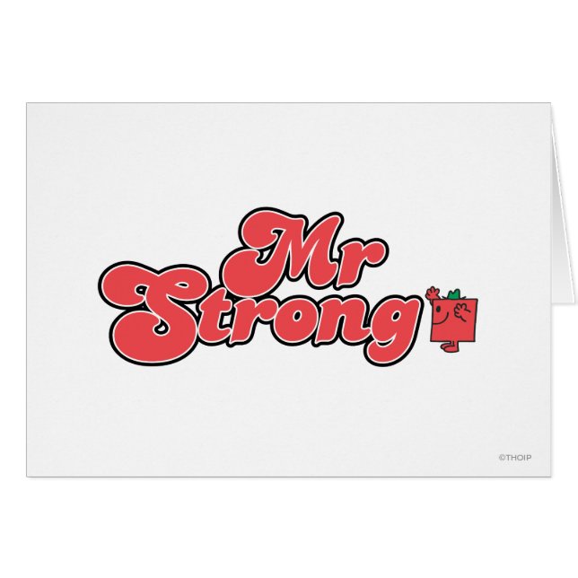 Herr Strong | Rote Buchstaben (Vorderseite (Horizontal))