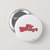Herr Strong | Rote Buchstaben Button (Vorne & Hinten)