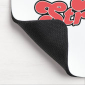 Herr Strong | Rote Buchstaben Mousepad (Ecke)