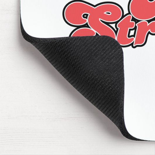 Herr Strong | Rote Buchstaben Mousepad (Ecke)