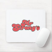 Herr Strong | Rote Buchstaben Mousepad (Mit Mouse)
