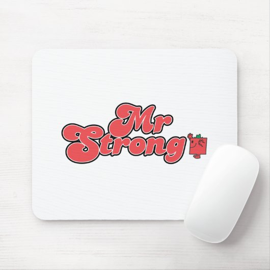 Herr Strong | Rote Buchstaben Mousepad (Mit Mouse)
