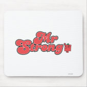 Herr Strong | Rote Buchstaben Mousepad (Vorne)