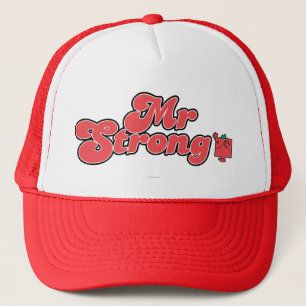 Herr Strong   Rote Buchstaben Truckerkappe