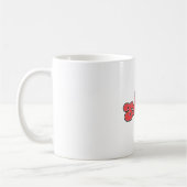 Herr Strong | Rote Schrift Kaffeetasse (Links)