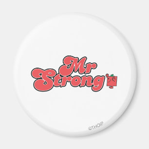 Herr Strong Rote Schrift Magnet
