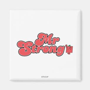 Herr Strong Rote Schrift Magnet
