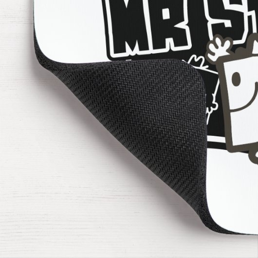 Herr Strong | Schwarz/Weiß Mousepad (Ecke)