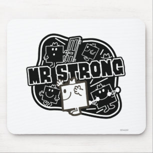 Herr Strong   Schwarz/Weiß Mousepad