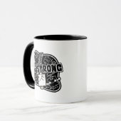 Herr Strong | Schwarz/Weiß Tasse (Vorderseite Links)