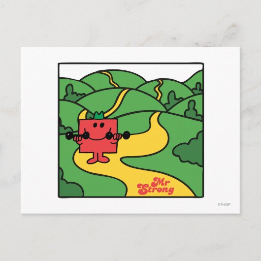 Herr Strong | Waldarbeit Postkarte (Vorderseite)