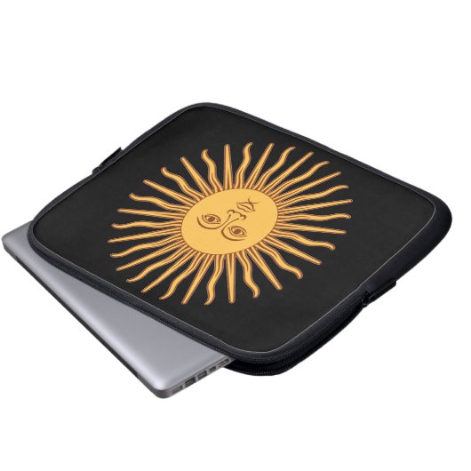 Herr Sun Laptopschutzhülle (Vorne Knopf)