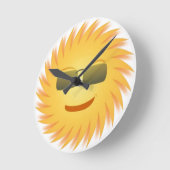 Herr Sun Runde Wanduhr (Winkel)