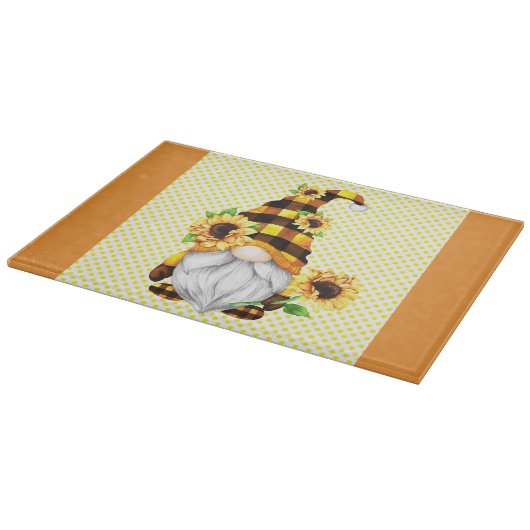 Herr Sunflower Gnome Schneidebrett (Ecke)