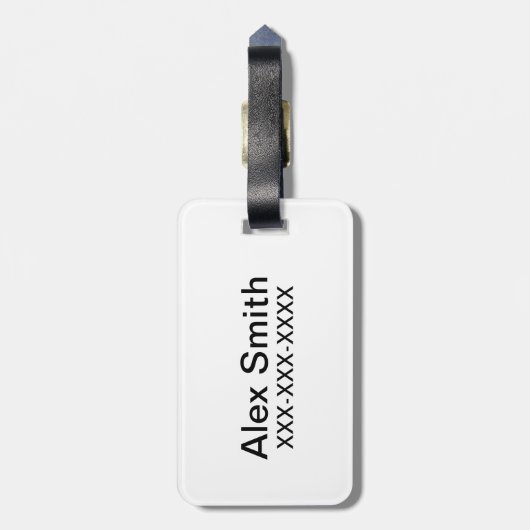 Herr Tall | STEHEND Gepäckanhänger (Rückseite vertikal)